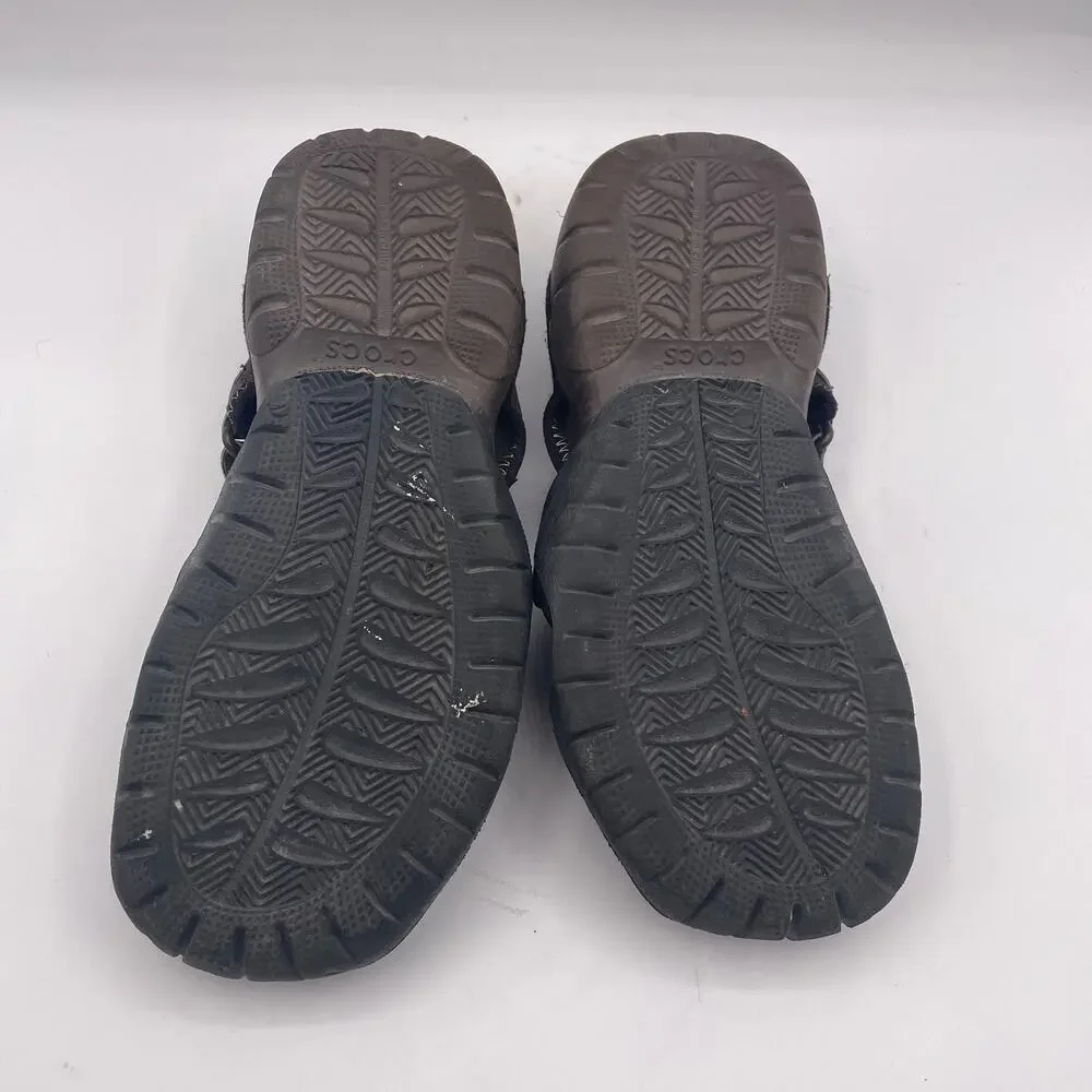 Crocs Swiftwater Mesh Sandals Water Shoes Comfort Brown Mens 8